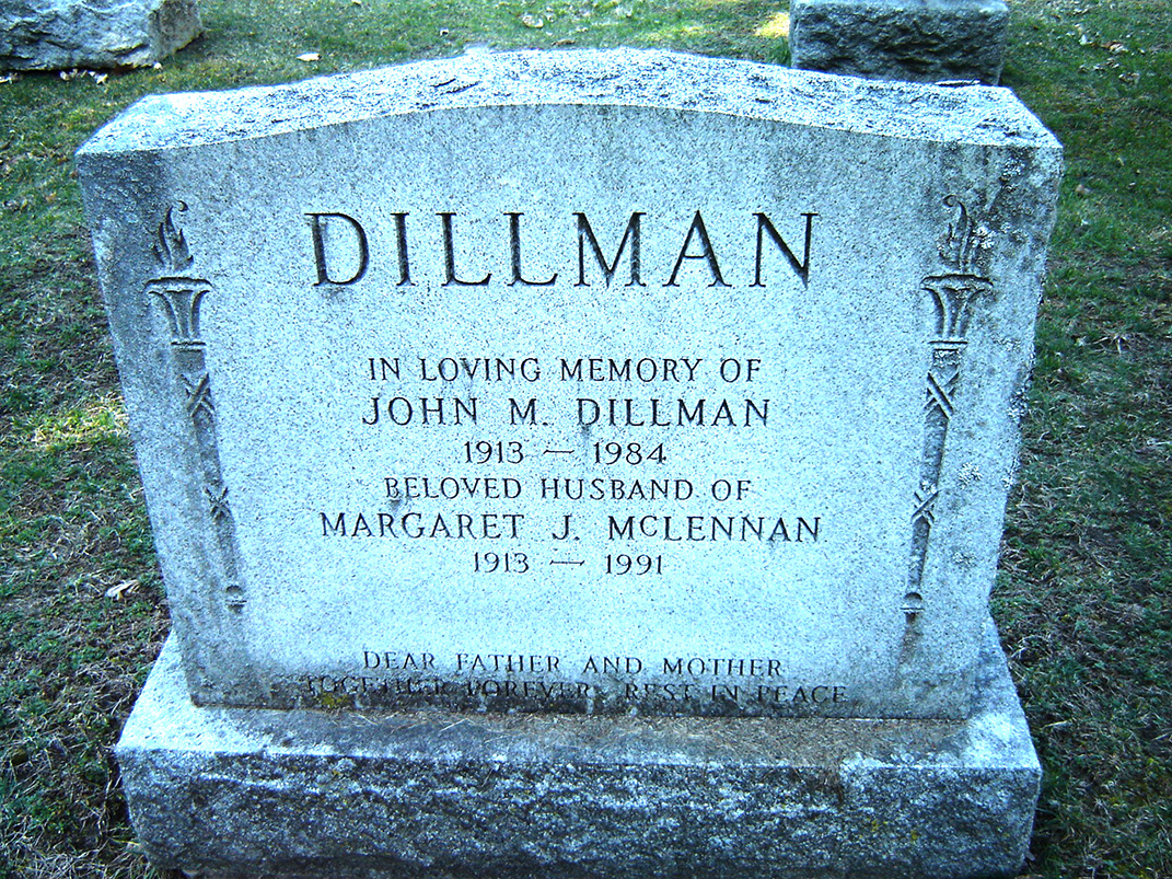 Photo of headstones/Margaret J McLennan 1913-1991 hdstn Toronto Park Lawn Cem ON